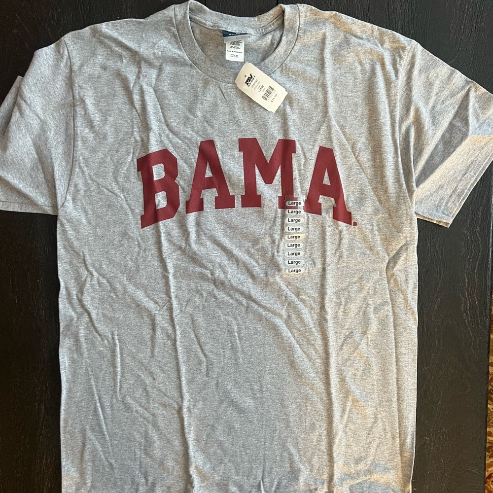 MV Sport Gray and Red Short Sleeve Tee